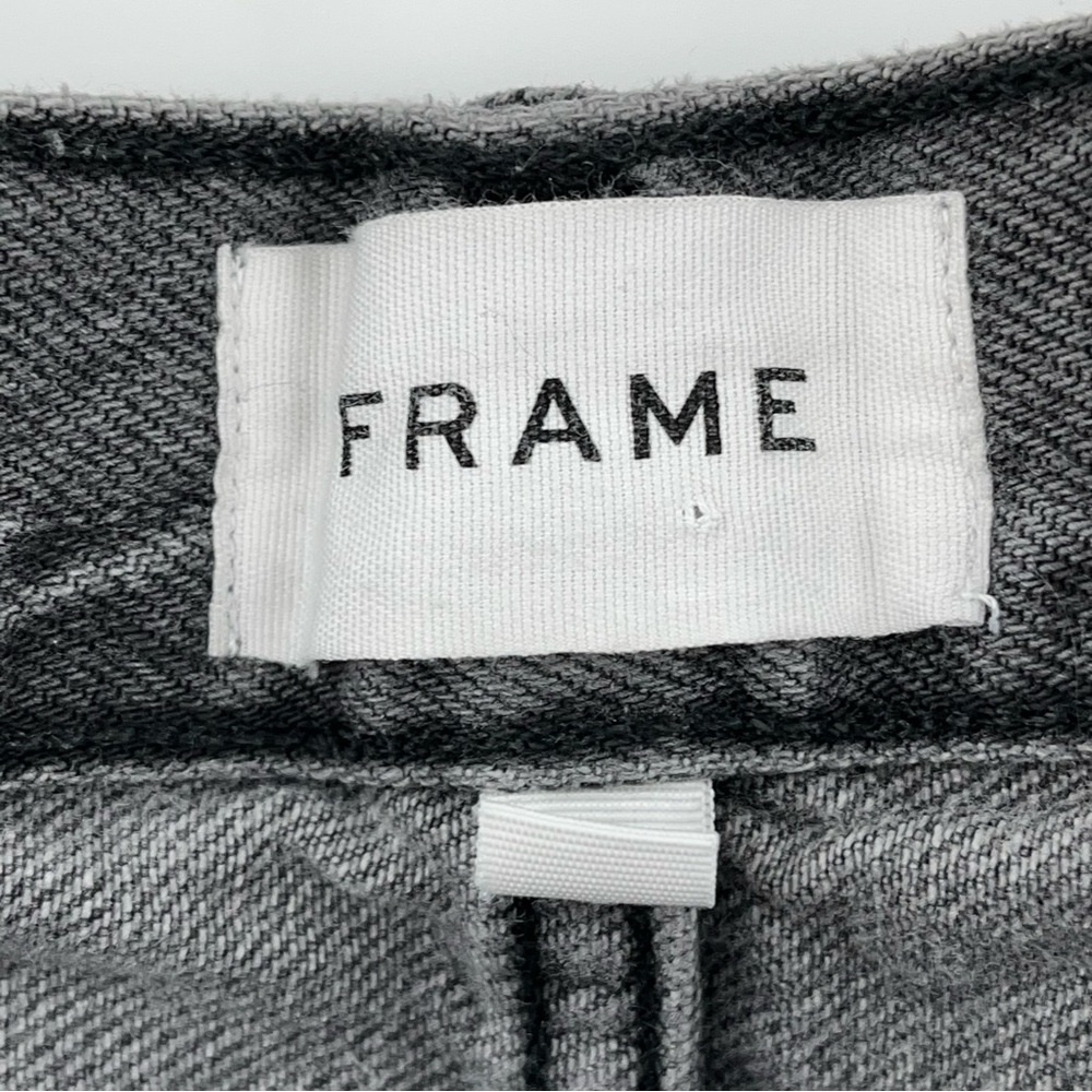 Frame 29x24 Le Stevie Raw Edge boyfriend Jeans 0027 light gray distressed - Picture 7 of 13